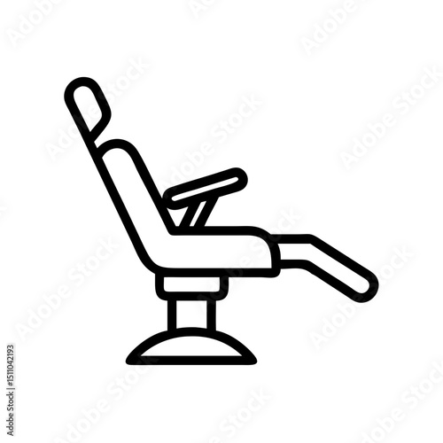 Dental chair outline in minimalist style with a modern design  