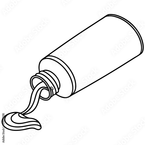 Squeezing mint toothpaste tube. Fresh mint paste flows from tube.  High-quality toothpaste tube image for dental product packaging, advertisement, or website design.