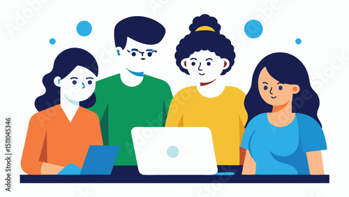 Business meeting vector diverse businesspeople collaborate in an office, illustrating teamwork and success.