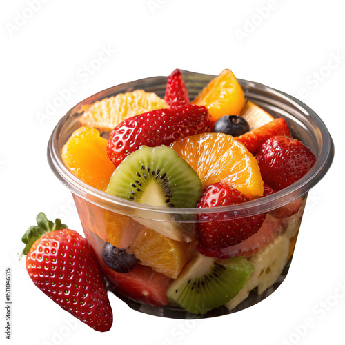 Fresh Fruit Salad with a Colorful Assortment of Mixed Fruits