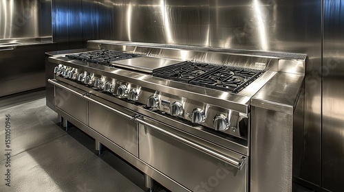 Professional Stainless Steel Kitchen Range