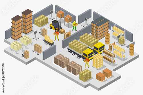 Delivery Company Isometric