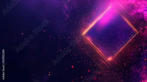 Abstract, vibrant, digital frame, glowing