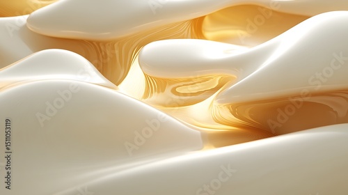 Abstract liquid forms, creamy textures