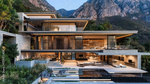 Luxury Mountainside Home: Modern Architecture Meets Majestic Scenery