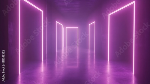 Neon purple corridor