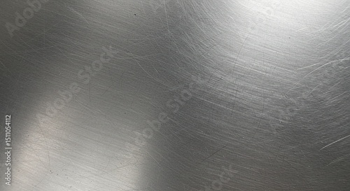 Polished metal surface with light reflections and subtle scratches