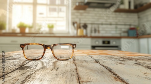 Spectacles on Rustic Kitchen Table
