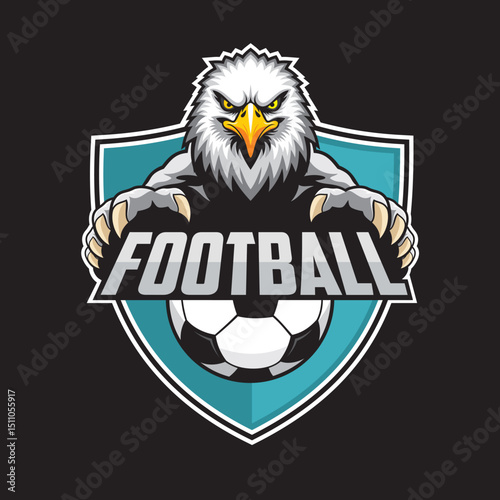 football club logo eagle vector illustration design