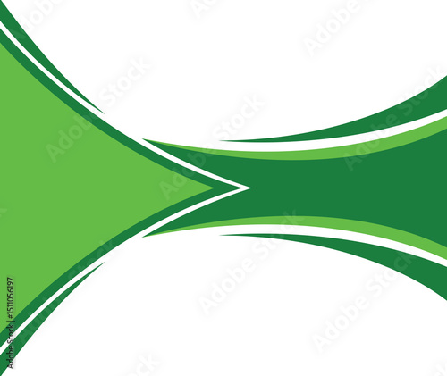 Modern green business wave banner background	