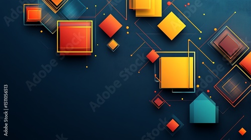 Abstract geometric shapes design