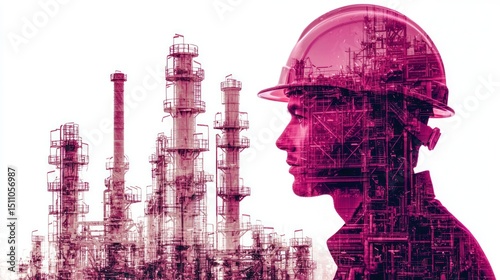 Engineer and Refinery: A Double Exposure
