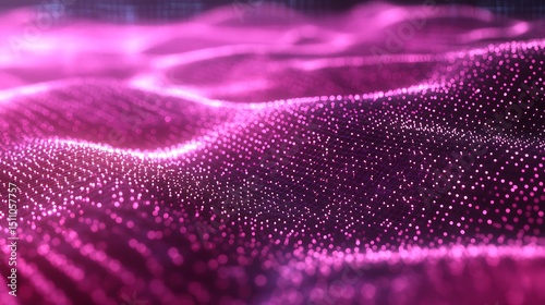 Abstract pink digital landscape