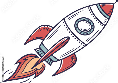 space rocket vector illustration