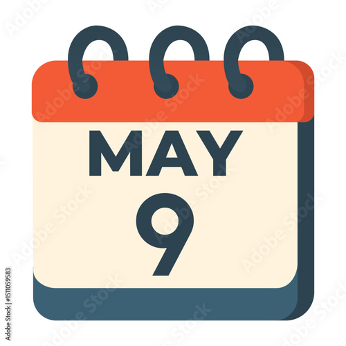 9 may calendar vector on white background
Vector calendar with date