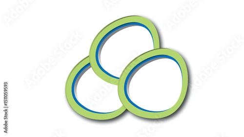 3d rendered illustration of a green circle symbol