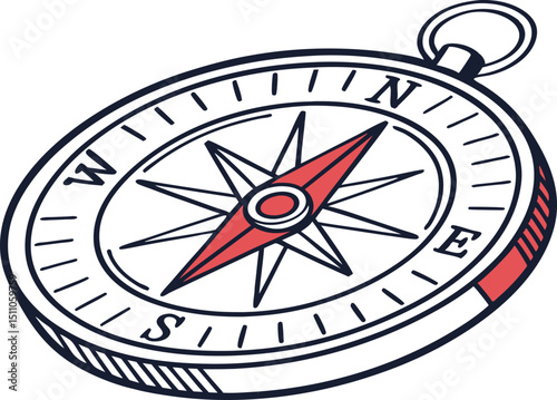 compass on black background