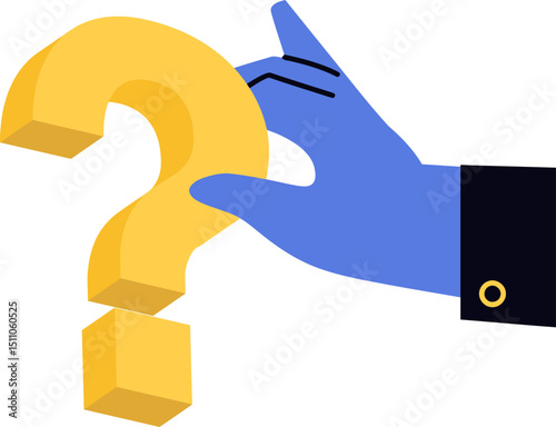 Question mark graphic vector illustration concept for faq help support and problem solving design 3d art vector art illustration