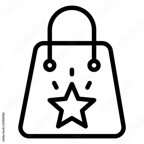 Shopping Bag line  Icon 
