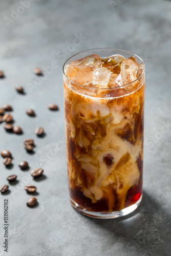 Tableau sur toile Homemade Cold Brew Iced Coffee with Oatmilk