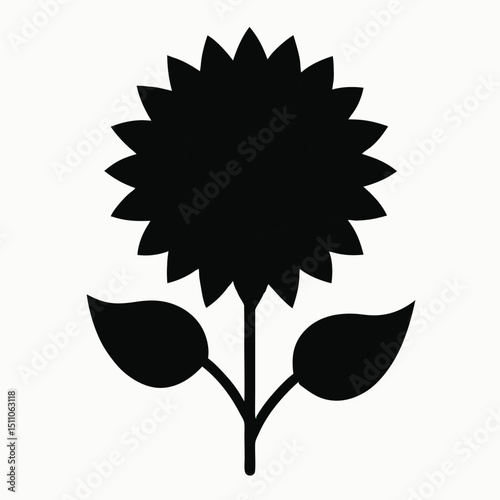 vector illustration of a sunflower