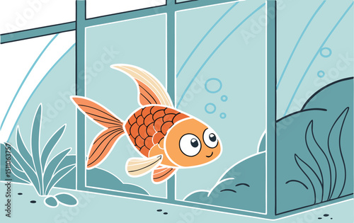 goldfish in aquarium