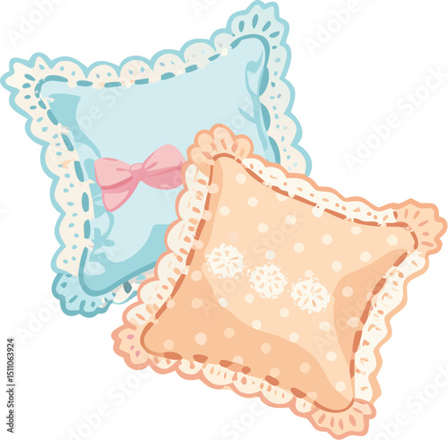 Pink and blue vector illustration of a baby shower invitation card with a cute bird and heart for a newborn boy or girl arrival celebration