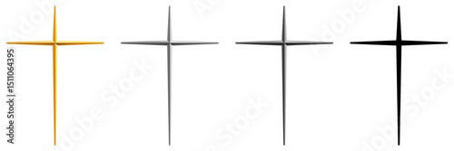 CROIX FINE DORÉE ET NOIRE