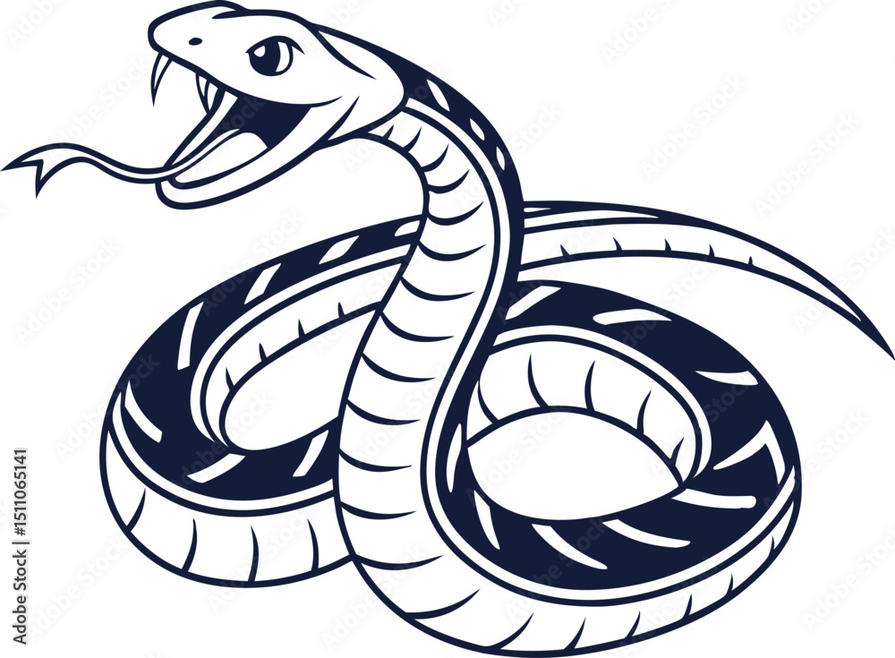 Naklejka premium snake in the form of snake