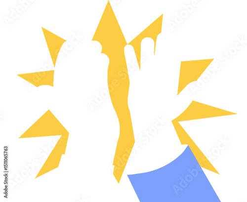 Hands highfive cartoon illustration celebration success teamwork collaboration achievement agreement support 100 vector art illustration