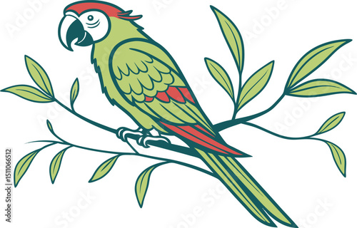 parrot on branch