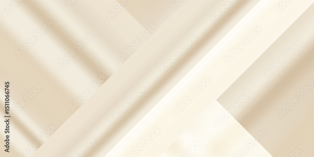 Obraz premium Abstract golden background with white and beige luxury glitter shapes. Golden lines luxury on cream color background. Gold elegant realistic paper cut style 3d.