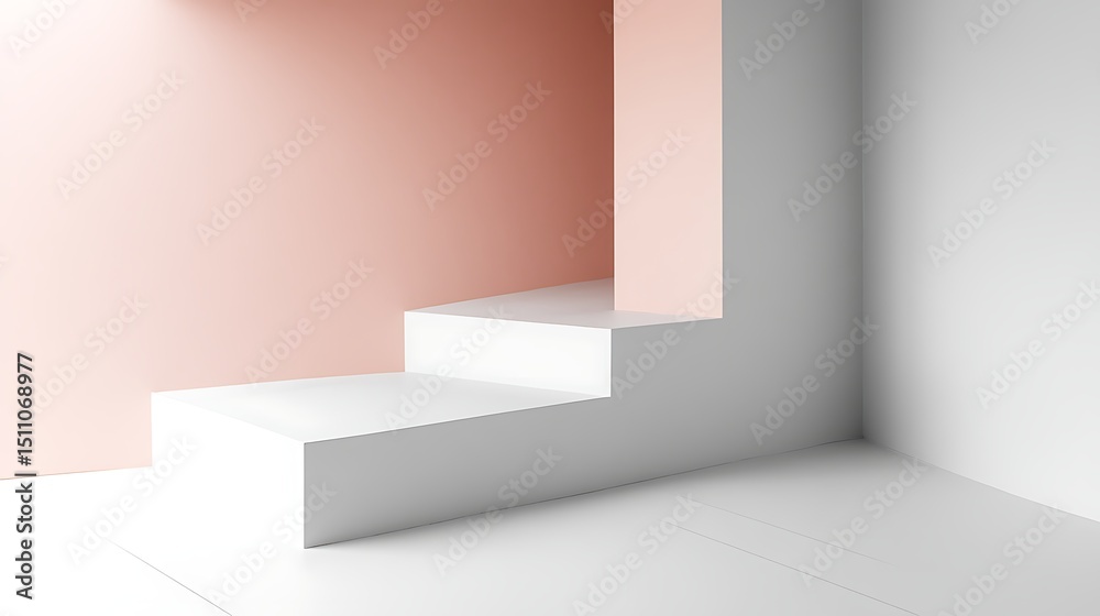 Fototapeta premium Geometric, minimalist, modern display