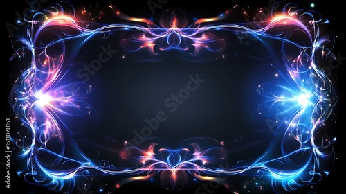 Abstract glowing frame