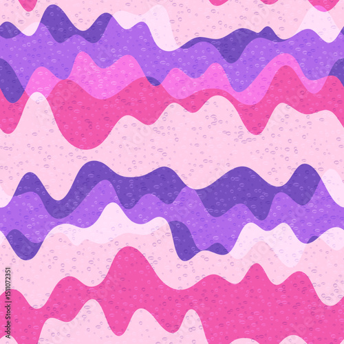 Creative wave fluid vector seamless pattern. Wavy dynamic stripes texture. Rounded fluent marble,decor backdrop. Colorful textile print design. Wave flow splash fluid shapes swatch.