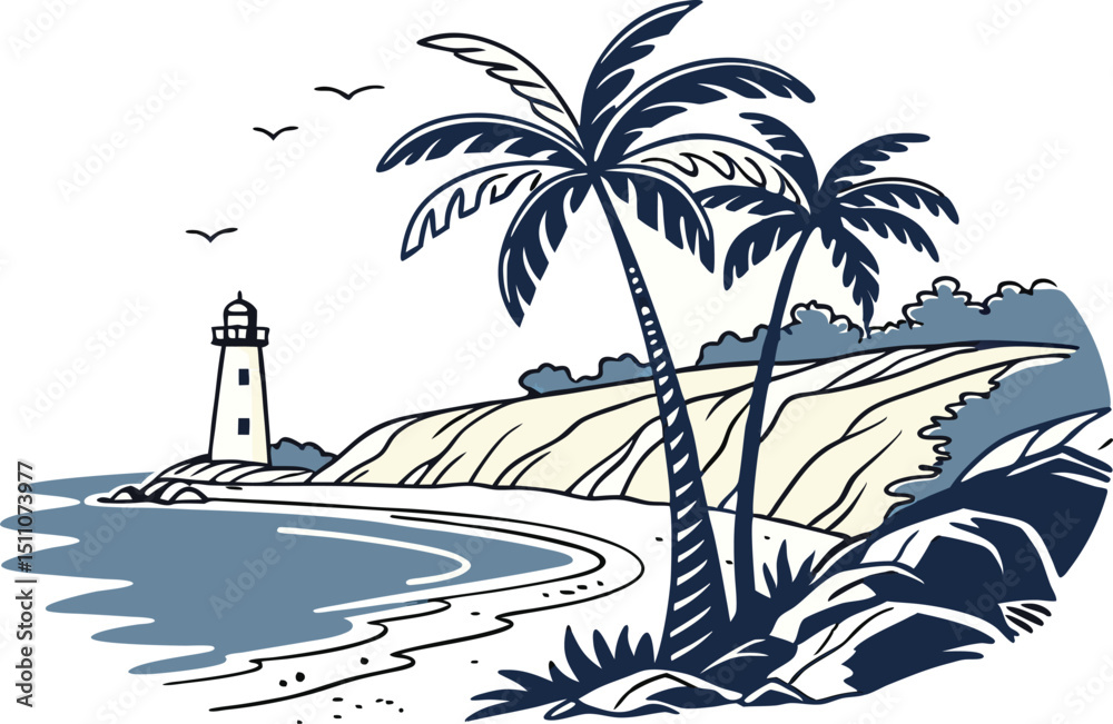 Obraz premium palm tree on the beach