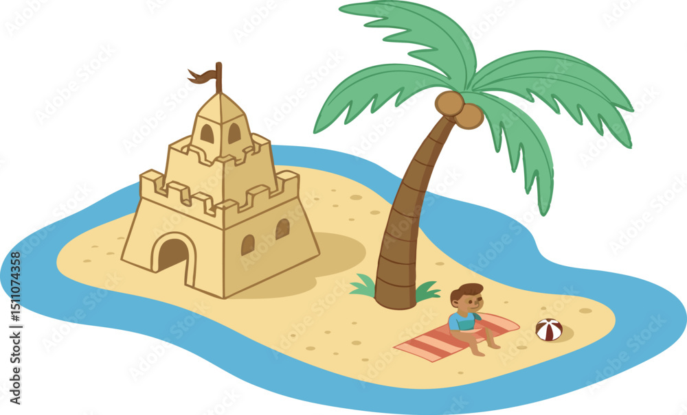 Obraz premium beach with palm trees