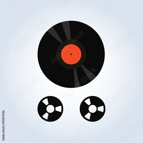 Vinyl record vintage disc with an abstract background