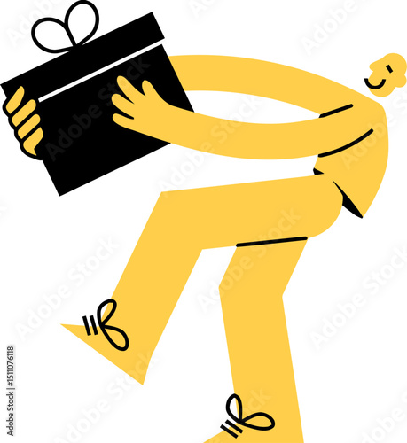 Yellow conductor illustration music orchestra band leader baton art design graphic style vector image art vector art illustration
