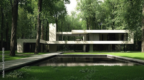 Modern Minimalist House in Lush Green Forest