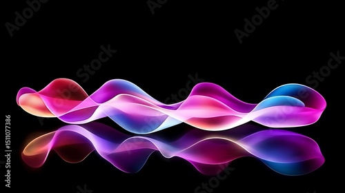 Abstract swirling ribbons of vibrant color