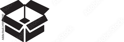 Box line icons. Empty open shipping box or unboxing line art. Carton boxes icon set. Stock vector. Vector illustration.