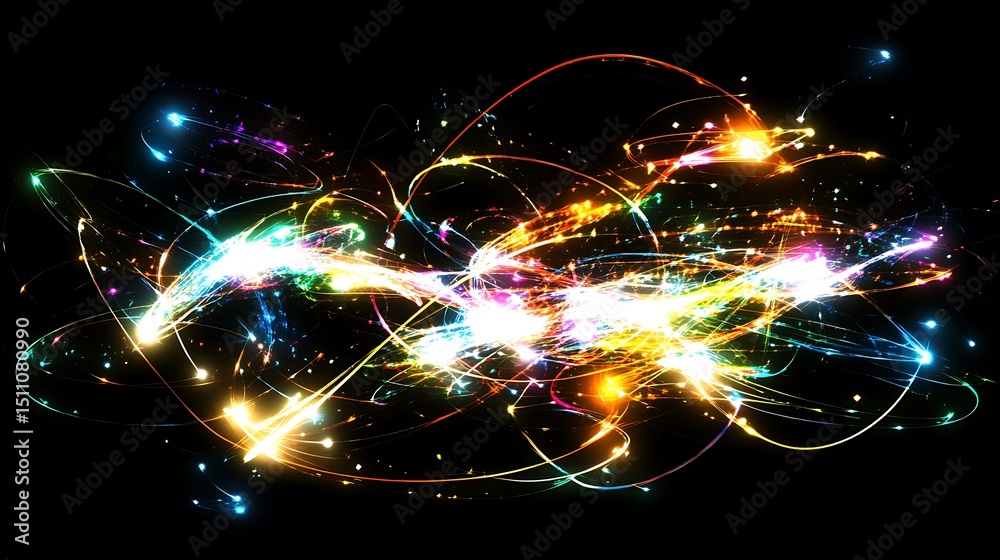 Obraz premium Abstract colorful energy burst