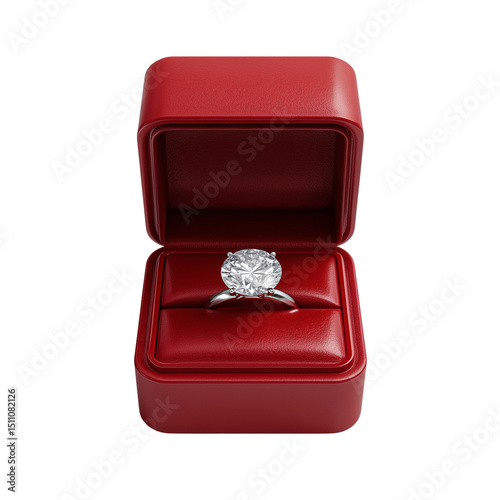 Diamond ring isolated on white background