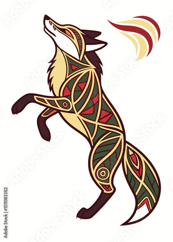 vector illustration of a fox shape icon graphic design