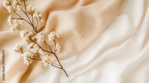 Soft, muted tones, delicate flowers