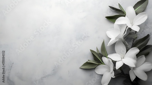 White Magnolias on Marble