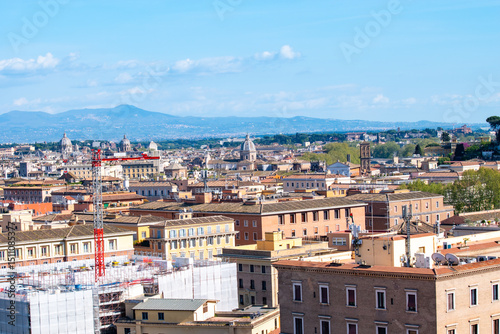 Fototapeta Naklejka Na Ścianę i Meble -  A panoramic view of the city of Rome, Italy.