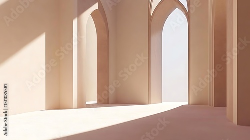 Empty Beige Architectural Space