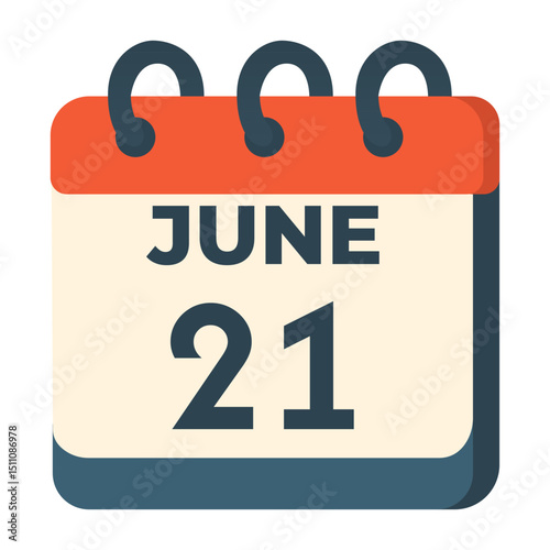 21 june calendar vector on white background
Vector calendar with date